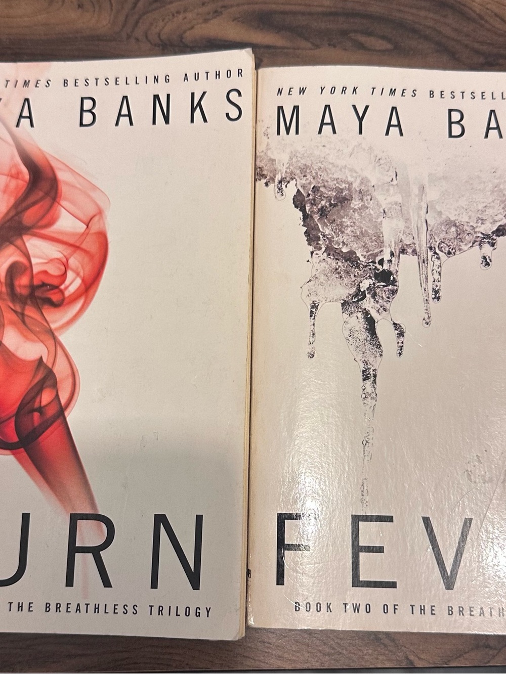 Maya Banks Breathless Trilogy Books 2 & 3 FEVER + BURN Paperback Romance Set